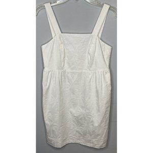 Tori Richard Cream Floral Jacquard Sleeveless Sheath Dress